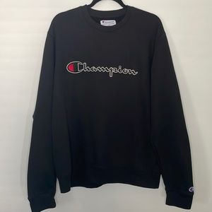 Champion patch crew neck sweatshirt